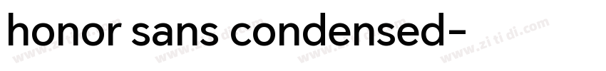 honor sans condensed字体转换